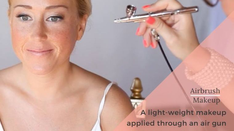 Airbrush makeup application by Sarah Garnier Wedding Hair & Makeup Co. in Riviera Maya, Mexico 