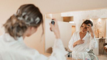 bridal getting ready hair and make up