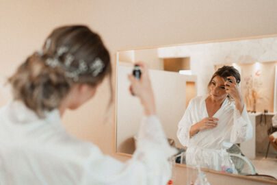 bridal getting ready hair and make up